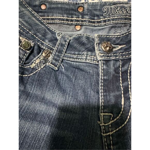 Miss Me Je5759el easy boot Embellished blue Jean 25 - Picture 3 of 9